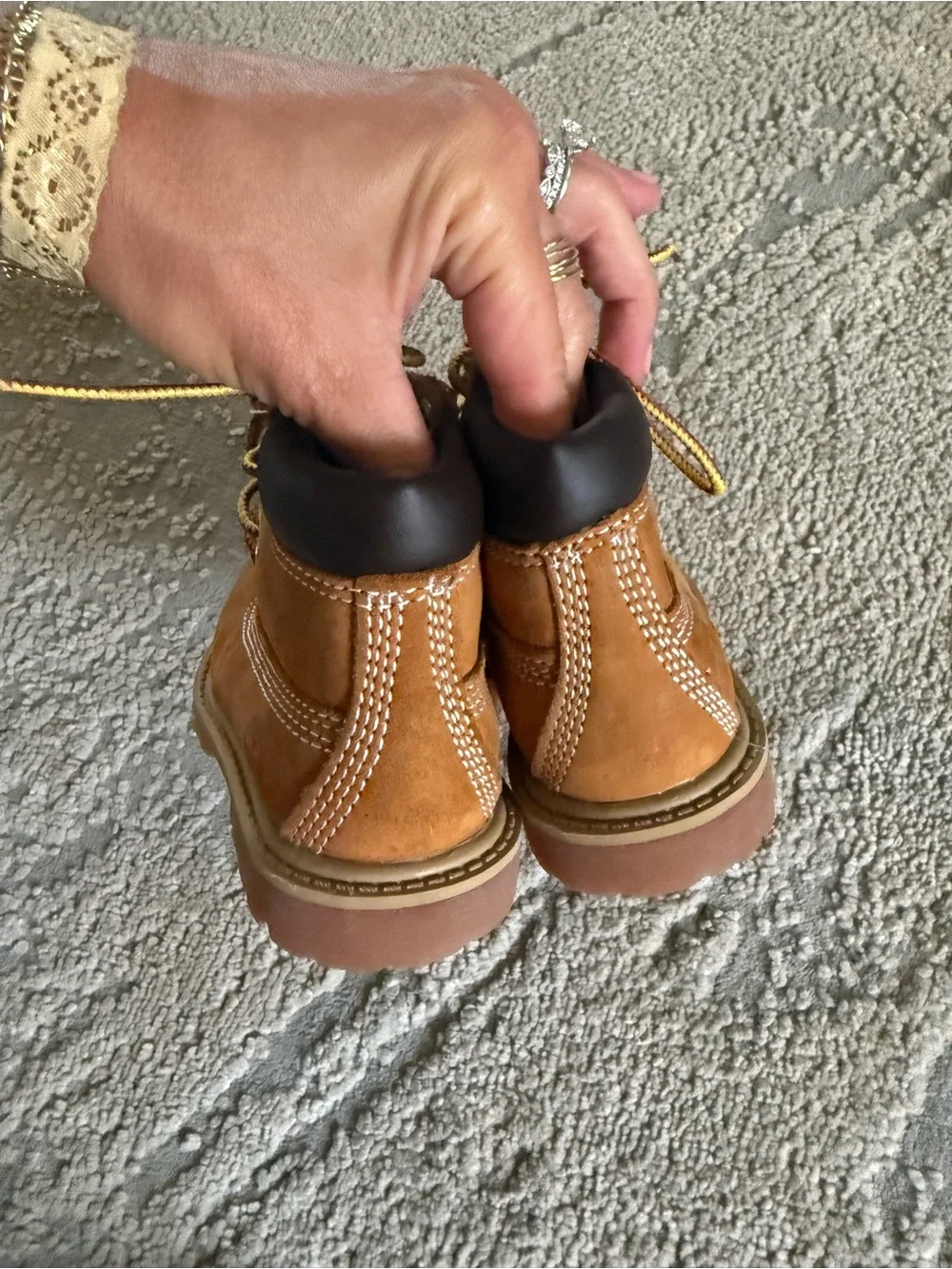 Timberland boots classic lace up leather waterproof toddler 5